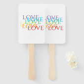 RAINBOW LIEBE Rechteck Hand Fan Fächer (Vorne und Hinten)