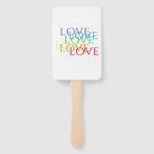 RAINBOW LIEBE Rechteck Hand Fan Fächer (Rückseite)