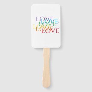 RAINBOW LIEBE Rechteck Hand Fan Fächer