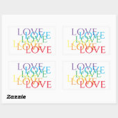 RAINBOW LIEBE Rectangle Stickers (Blatt)