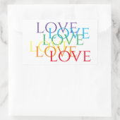RAINBOW LIEBE Rectangle Stickers (Tasche)