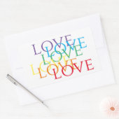 RAINBOW LIEBE Rectangle Stickers (Umschlag)