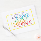 RAINBOW LIEBE Rectangle Stickers / Gelb (Umschlag)