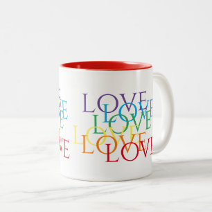 RAINBOW LIEBE Red Two-Tone Tasse