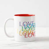 RAINBOW LIEBE Red Two-Tone Tasse (Links)