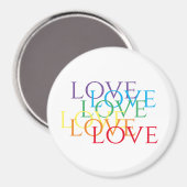 RAINBOW LIEBE Round Magnet (Vorderseite/Rückseite)