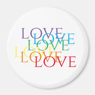 RAINBOW LIEBE Round Magnet