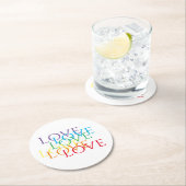 RAINBOW LIEBE Round Paper Untersetzer (Vor Ort)