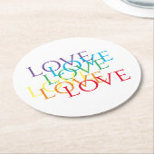 RAINBOW LIEBE Round Paper Untersetzer (Angewinkelt)