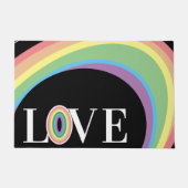 RAINBOW LIEBE Schwarz-weiß Bath Mat Fußmatte (Vorderseite)