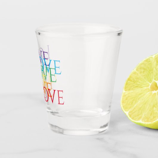RAINBOW LIEBE Shotglas Schnapsglas (Rechts)