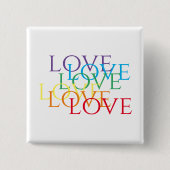RAINBOW LIEBE Square Button (Vorderseite)