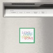 RAINBOW LIEBE Square Magnet / Green (In Situ (Geschirrspüler))