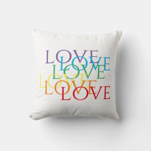 RAINBOW LIEBE Square Throw Kissen
