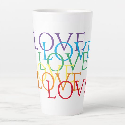 RAINBOW LIEBE Tall Latte Tasse (Vorderseite)