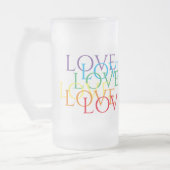 RAINBOW LIEBE Tall Mattiert Glass Tasse (Links)