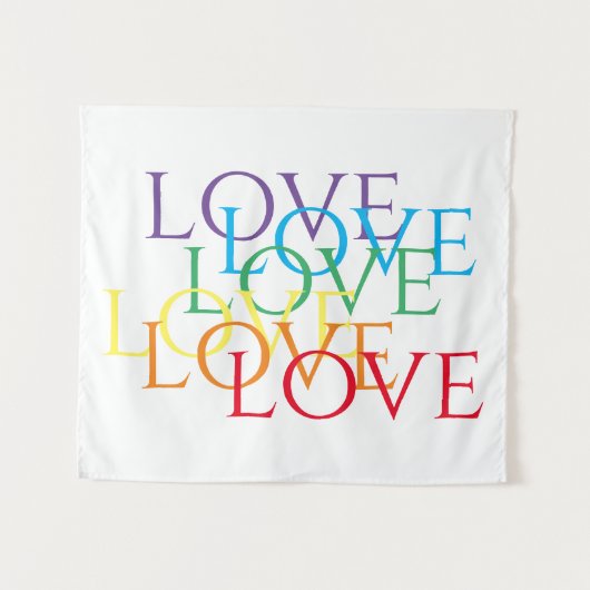 RAINBOW LIEBE Tapestry Wandteppich (Vorderseite (Horizontal))