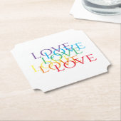 RAINBOW LIEBE Ticket Paper Untersetzer (angewinkelt)