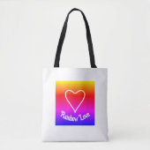Rainbow Liebe Tote Bag farbenfroh Tasche (Vorderseite)