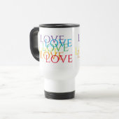 RAINBOW LIEBE Travel Mug Reisebecher (Vorderseite Links)