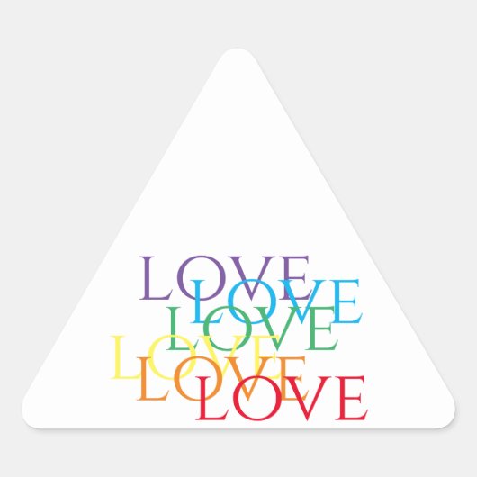 RAINBOW LIEBE Triangle Stickers (Vorderseite)