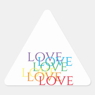 RAINBOW LIEBE Triangle Stickers