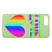 Rainbow-Liebe und Herz-LGBT-Handy-Fall Case-Mate iPhone Hülle (Rückseite (Horizontal))