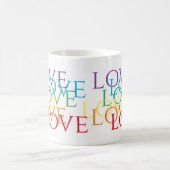 RAINBOW LIEBE Weiße Tasse (Mittel)