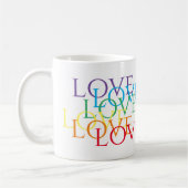 RAINBOW LIEBE Weiße Tasse (Links)