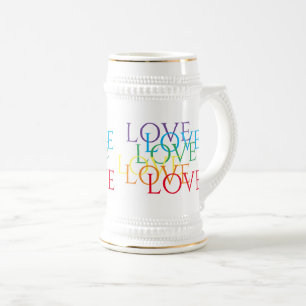 RAINBOW LIEBE White & Gold Stein Bierglas