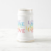 RAINBOW LIEBE White & Gold Stein Bierglas (Mittel)