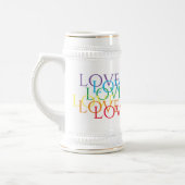 RAINBOW LIEBE White & Gold Stein Bierglas (Links)