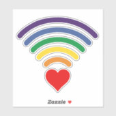 RAINBOW LIEBE WIFI AUFKLEBER (Blatt)