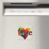 Rainbow Liebe Word Magnet Inspiration Malerei (In Situ (Geschirrspüler))