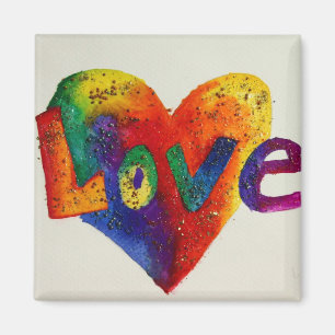 Rainbow Liebe Word Magnet Inspiration Malerei
