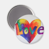 Rainbow Liebe Word Magnet Inspiration Malerei (Vorderseite/Rückseite)
