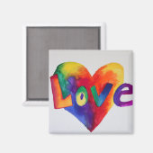 Rainbow Liebe Word Magnet Inspiration Malerei (Vorderseite/Rückseite)