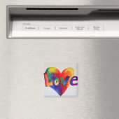 Rainbow Liebe Word Magnet Inspiration Malerei (In Situ (Geschirrspüler))