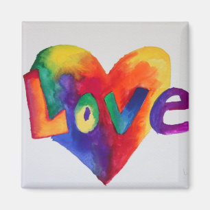 Rainbow Liebe Word Magnet Inspiration Malerei