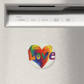 Rainbow Liebe Word Magnet Inspiration Malerei (In Situ (Geschirrspüler))