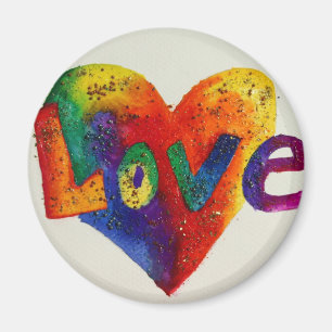 Rainbow Liebe Word Magnet Inspiration Malerei