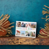 Rainbow 'LIEBE YOU DADDY' Foto Collage Keepake Fotoplatte (Seite)