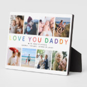 Rainbow 'LIEBE YOU DADDY' Foto Collage Keepake Fotoplatte (Seite)