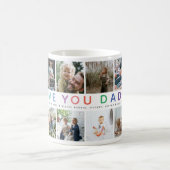 Rainbow 'LIEBE YOU DADDY' Foto Collage Keepake Kaffeetasse (Mittel)