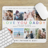 Rainbow 'LIEBE YOU DADDY' Foto Collage Keepake Mousepad