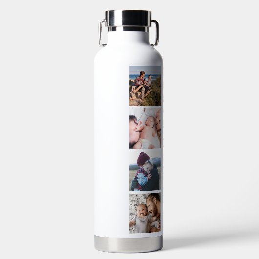 Rainbow 'LIEBE YOU DADDY' Foto Collage Keepake Trinkflasche (Vorderseite)