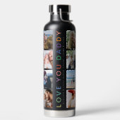 Rainbow 'LIEBE YOU DADDY' Foto Collage Keepake Trinkflasche (links)