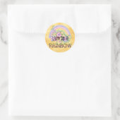 Rainbow Life Runder Aufkleber (Tasche)