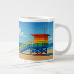 Rainbow Lifeguard von Venice Beach Jumbo-Tasse