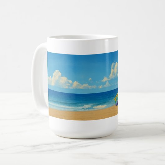 Rainbow Lifeguard von Venice Beach Kaffeetasse (Vorderseite Links)